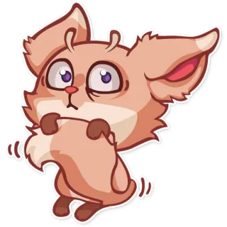 😟 animal, cat, cute, cartoon, sticker, illustration telegram sticker