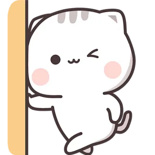 😉 mèo, dễ thương, hoạt hình, nhãn dán, nháy mắt, động vật telegram sticker