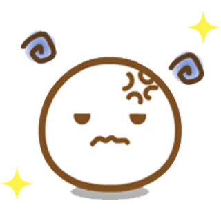 😑 Emoji, Bravo, Frustrado, Desenho animado, Personagem, Fofo, Emoção whatsapp sticker