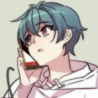 💬 Anime, Manga, Chico, Personaje, Arte, Teléfono telegram sticker