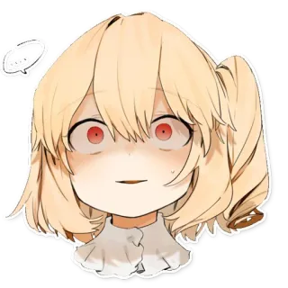 😳 dead Anime, Dibujos animados, Chica, Linda, Chibi, Ojos telegram sticker