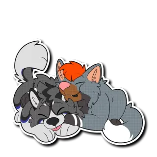❤️ lucu, binatang, kartun, anjing, cinta, tidur whatsapp sticker