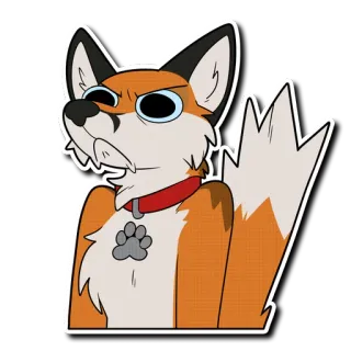 😠 zorro, animal, dibujos animados, pegatina telegram sticker