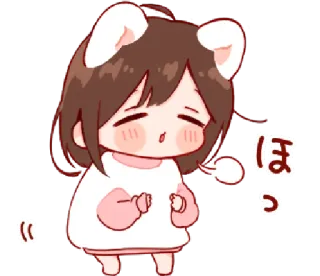 🎭 ほっ Anime, Kawaii, Lucu, Chibi, Stiker, Jepang telegram sticker
