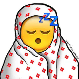 😴 ZZZ slapen, emoji, deken, moe, rust, zzz telegram sticker