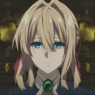 😓 Violet Evergarden Anime, Ragazza, Personaggio, Violet Evergarden, Carina, Animazione, Ritratto telegram sticker