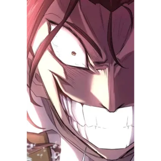 😈 manhwa, angry, evil, scary, face, smile telegram sticker