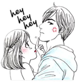 😟 Paar, Liebe, Cartoon, Beziehung, Anime, Manga telegram sticker