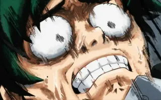 😱 Izuku Midoriya My Hero Academia Anime, Manga, My Hero Academia, Izuku Midoriya, Deku, Used-Look telegram sticker
