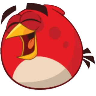 😂 Red Angry Birds красный, птица, злой, мультфильм, смешной, персонаж telegram sticker