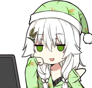 😏 anime, chibi, cute, girl, cartoon whatsapp sticker