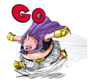 🏃 Majin Buu Dragon Ball Z GO Majin Bu, Dragon Ball Z, Go, Anime, Corsa, Personaggio dei cartoni animati telegram sticker