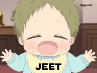 🥸 JEET dziecko, anime, słodkie, szczęśliwy, ilustracja telegram sticker
