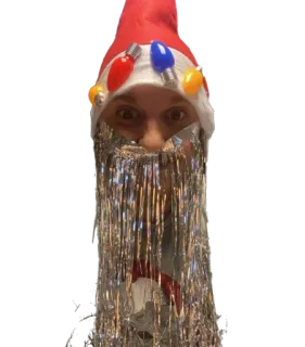 👌 christmas, santa hat, lights, beard, holiday, tinsel telegram sticker
