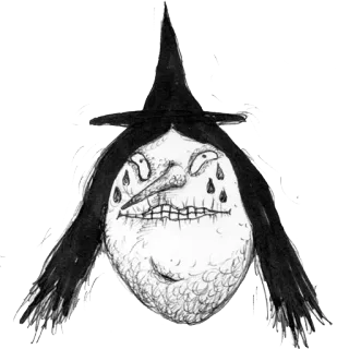 😭 bruxa, Halloween, arrepiante, desenho animado, magia, assustador telegram sticker