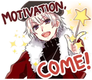 ✨ MOTIVATION, COME! animé, motivation, étincelle, baguette magique whatsapp sticker