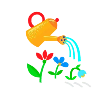 Ⓜ️ Gießkanne, Blumen, Garten, Pflanzen, Gießen whatsapp sticker