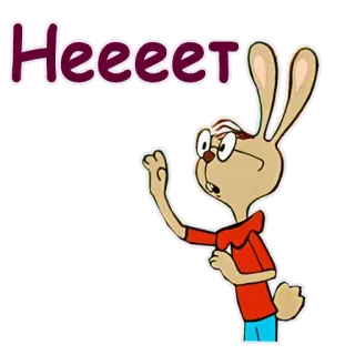 😩 Heeeeeт rabbit, glasses, cartoon, character telegram sticker