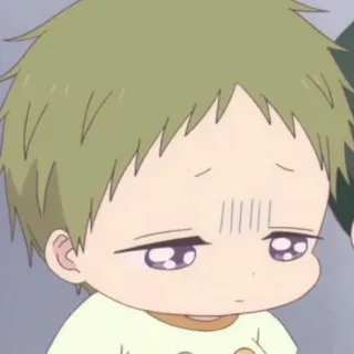 💗 Аниме, Ребенок, Милый, Дитя, Обеспокоенный, Выражение telegram sticker