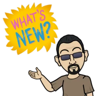 🍁 WHAT'S NEW? 質問, 新規, アバター, 新着情報 telegram sticker