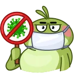 🦠 ไวรัสโคโรนา, โควิด, หน้ากาก, ไวรัส, สุขภาพ, การ์ตูน telegram sticker