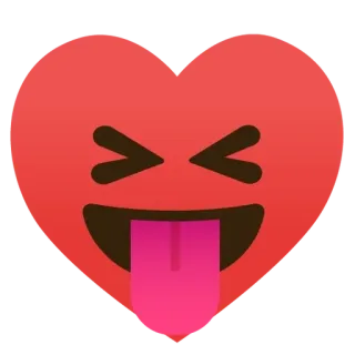 🌟 emoji, heart, tongue, face, expression, silly telegram sticker