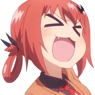 😆 Satania Gabriel Dropout Anime, Kreskówka, Manga, Satania, Gabriel Dropout, Diabeł, Postać whatsapp sticker