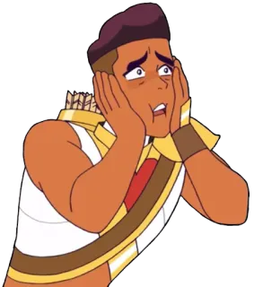 😧 Bow She-Ra and the Princesses of Power cartoon, character, Bow, She-Ra, expression, worried telegram sticker