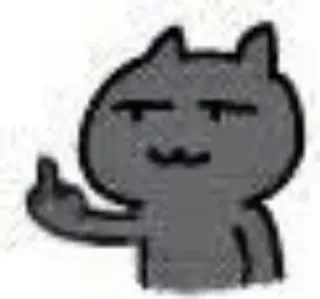 🖕 cat, middle finger, offensive gesture, rude, animal, cartoon telegram sticker
