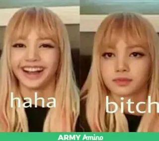 😑 Lisa haha bitch kpop, meme, divertido, lisa whatsapp sticker