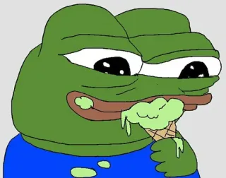 🍦 Pepe the Frog Pepe la Rana, Meme, Rana, Meme de internet, Helado telegram sticker