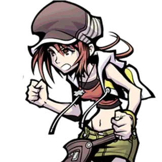 😡 Shiki Misaki The World Ends with You anime, video game, cartoon, female, Shiki Misaki, TWEWY telegram sticker