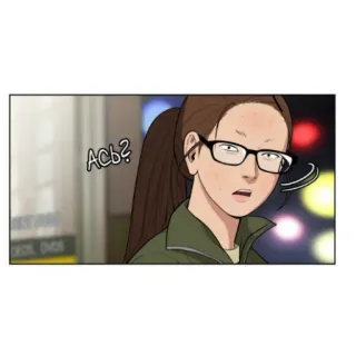 🙁 Ась? mulher, expressão, pergunta, óculos, óculos, confusa telegram sticker