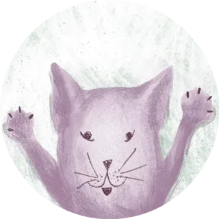 😿 gato, fofo, ilustração, animal, gatinho, desenho whatsapp sticker
