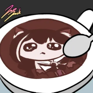 ❤️ Zap Beck catgirl, anime, manga, soup, kawaii, cute, character, cartoon telegram sticker