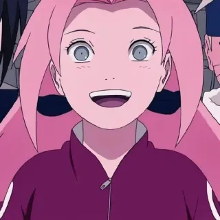 🌸 Sakura Haruno Naruto anime, sakura, haruno, ninja, happy, smile telegram sticker