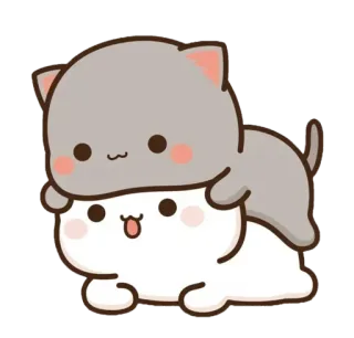 💞 Katze, süß, Tier, kawaii, Aufkleber telegram sticker