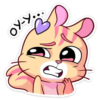 🤪 охъ 猫, 动物, 卡通, 可爱, 贴纸, 卡哇伊, 动画, 表情 telegram sticker