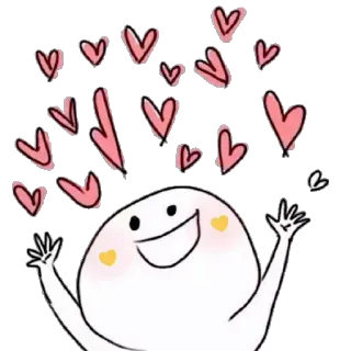 ❤ cartoon, love, hearts, happy, cute telegram sticker