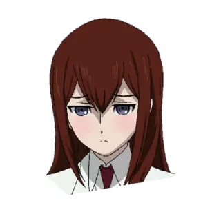 😳 аниме, девушка, грустная, женщина, портрет telegram sticker