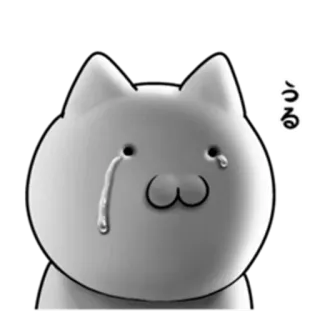 ☹ うるる gato, llorando, triste, dibujos animados whatsapp sticker