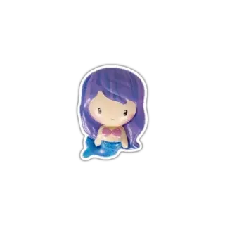 👧 sirena, carino, cartone animato, adesivo, kawaii whatsapp sticker