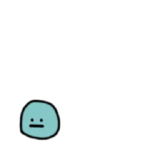 🤏 :| blob, expressionless, cute, simple, emoji telegram sticker