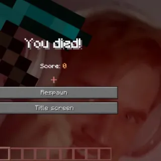 ☠ Minecraft You died! minecraft, game, video game, death, gamer telegram sticker