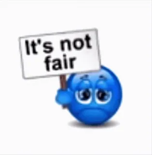 😕 It's not fair telegram sticker