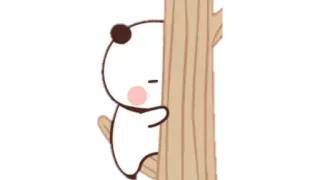 🍩 panda, bear, cute, animal, cartoon, tree, kawaii telegram sticker