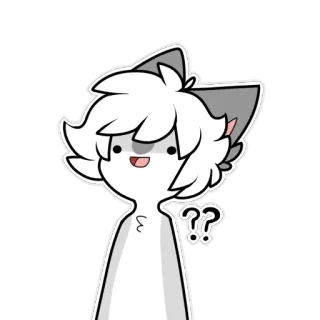 😀 ?? gato, pergunta, confuso, animal, fofo telegram sticker