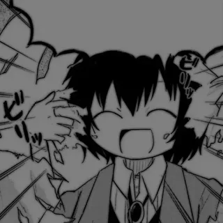 🕷️ Anime, Manga, Szczęśliwy, Kreskówka, Czarno-białe whatsapp sticker