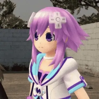 🫥 Neptune Anime, Gioco, Carino, Cartone animato telegram sticker