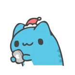 😳 cat, cute, festive, animal, kawaii telegram sticker